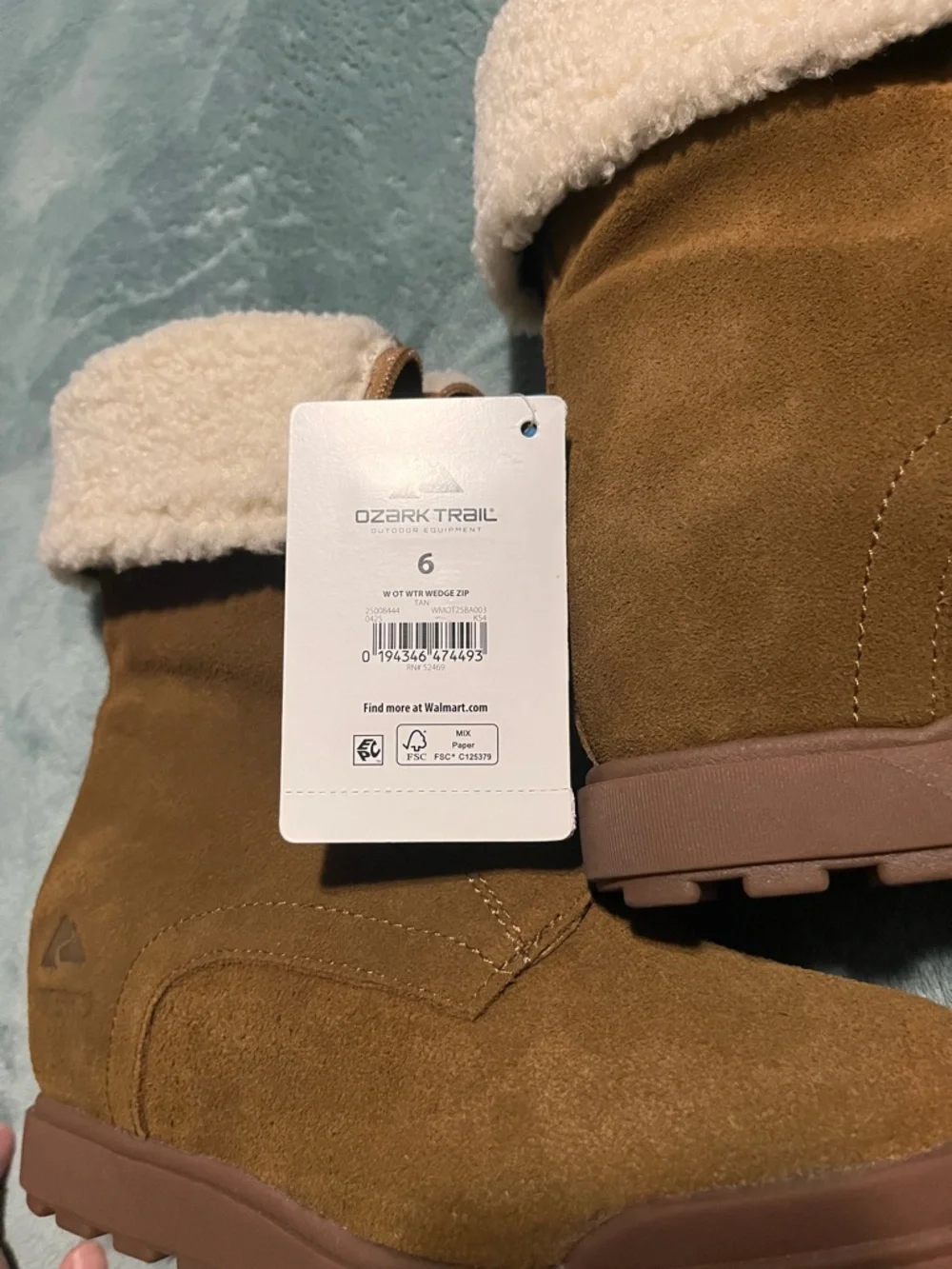 Ozark Trail Women's Snow Boots - Brown and Cream